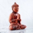 MEDITUJÍCÍ BUDDHA DŘEVĚNÁ SOŠKA 1 (XL) 20cm 350g