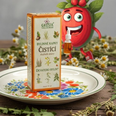 Čistící kapky 50 ml GREŠÍK-Z-35% líh, Devatero bylin kapky