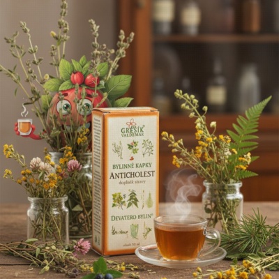 Anticholest kapky 50 ml GREŠÍK-Z-40% líh, Devatero bylin kapky