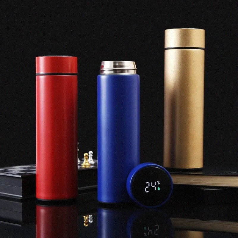 Chytrá termoska LCD displej - červená
