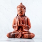 MEDITUJÍCÍ BUDDHA DŘEVĚNÁ SOŠKA 1 (XL) 20cm 350g