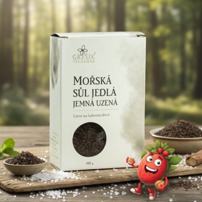 Sůl Mořská jedlá jemná uzená 100 g GREŠÍK