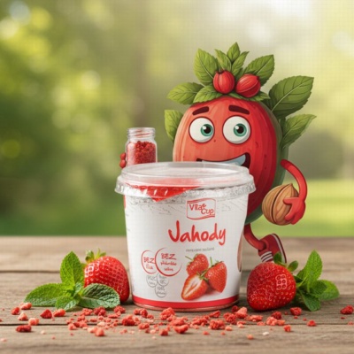 Jahody plátky sušené mrazem 25 g VitaCup