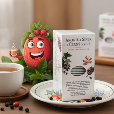 Aronie & Šípek & Černý rybíz 20 n.s. přebal GREŠÍK Ovocný čaj