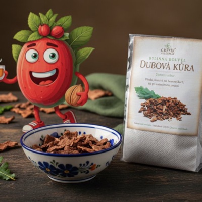 Dubová kůra koupel 20 g GREŠÍK, Bylinná koupel