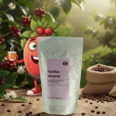 Vanilka - karamel 150 g - káva,aromatizovaná,mletá - Oxalis