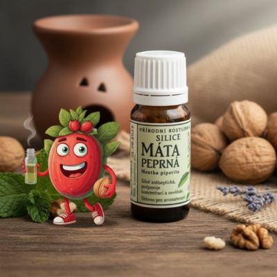 Máta peprná přírodní 10 ml GREŠÍK Rostlinné silice
