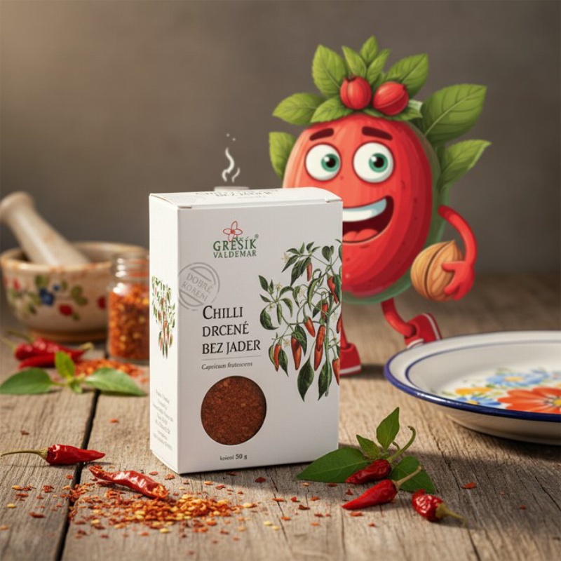 Chilli drcené bez jader 50 g GREŠÍK Dobré koření
