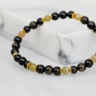 ZLATÝ OBSIDIÁN X ŽLUTÝ APATIT NÁRAMEK S DEKORACÍ (UNISEX) 6