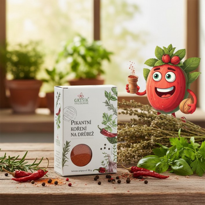 Pikantní koření na drůbež 50 g GREŠÍK Dobré koření