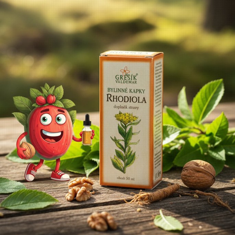 Rhodiola kapky 50 ml GREŠÍK-Z-40% líh, Bylinné kapky