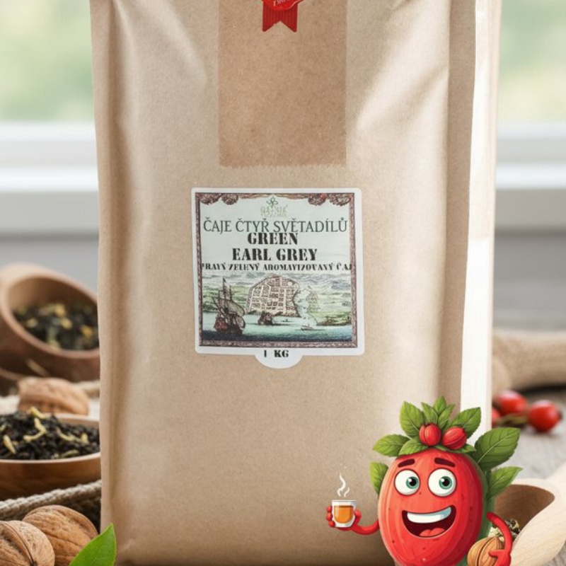 Green Earl Grey z.č. 1 kg GREŠÍK Čaje 4 světadílů