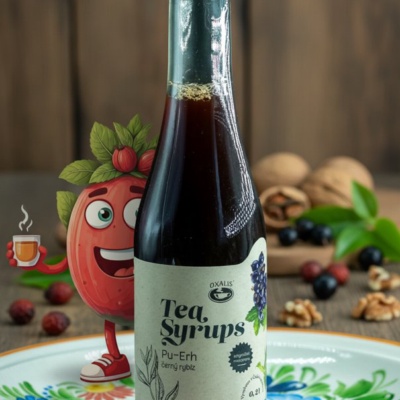 Tea Syrups Pu-Erh - černý rybíz 200 ml - Oxalis