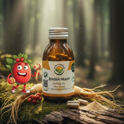 Ženšen pravý 6letý - ginseng kapsle BIO 60 ks
