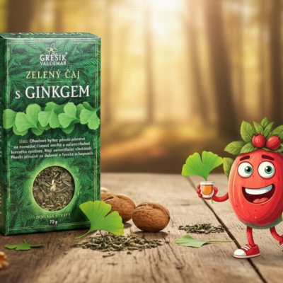 Zel. čaj s ginkgem z.č. 70 g krab. GREŠÍK Čaje 4 světadílů