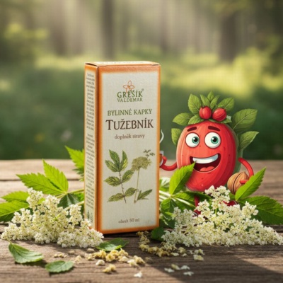 Tužebník kapky 50 ml GREŠÍK-Z-40% líh, Bylinné kapky