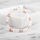 RŮŽOVÁ PERLA X RŮŽENÍN NÁRAMEK S DEKORACÍ (UNISEX) 28