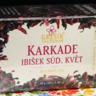Karkade (ibišek súd.) 20 n.s. přebal GREŠÍK Čaje 4 světadílů