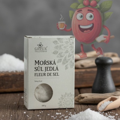 Sůl Mořská jedlá Fleur de sel 100 g GREŠÍK