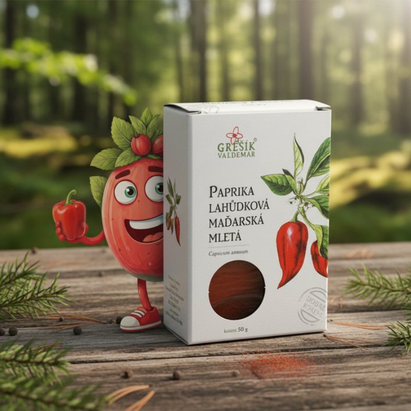 Paprika lahůdková maďarská mletá 50 g GREŠÍK Dobré koření