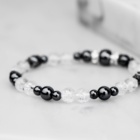 KŘIŠŤÁL X HEMATIT NÁRAMEK S DEKORACÍ (UNISEX) 6