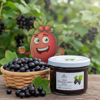 Džem z černého rybízu extra Speciální 220 g GREŠÍK
