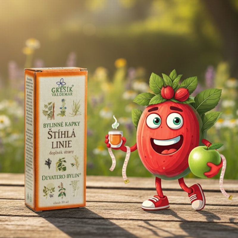 Štíhlá linie kapky 50 ml GREŠÍK-Z-35% líh, Devatero bylin kapky
