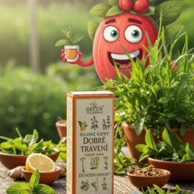 Dobré trávení kapky 50 ml GREŠÍK-Z-40% líh, Devatero bylin kapky.