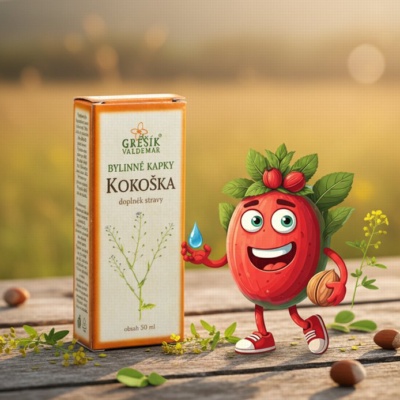 Kokoška kapky 50 ml GREŠÍK-Z-40% líh, Bylinné kapky