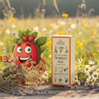 Dobrou noc kapky 50 ml GREŠÍK-Z-40% líh, Devatero bylin kapky