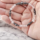 KŘIŠŤÁL X HEMATIT NÁRAMEK NA RUKU SPECIÁLNÍ (UNISEX) 6