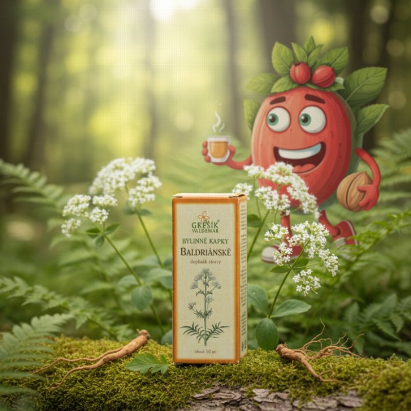 Baldriánské kapky 50 ml GREŠÍK-Z-40% líh, Bylinné kapky