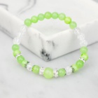 KŘIŠŤÁL X ZELENÝ KALCIT NÁRAMEK S DEKORACÍ (UNISEX) 6