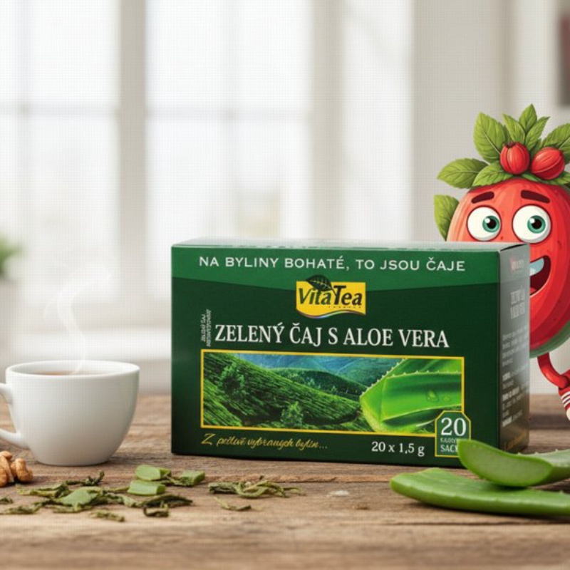 Čaj - Zelený s Aloe vera (20 čaj. sáčků)