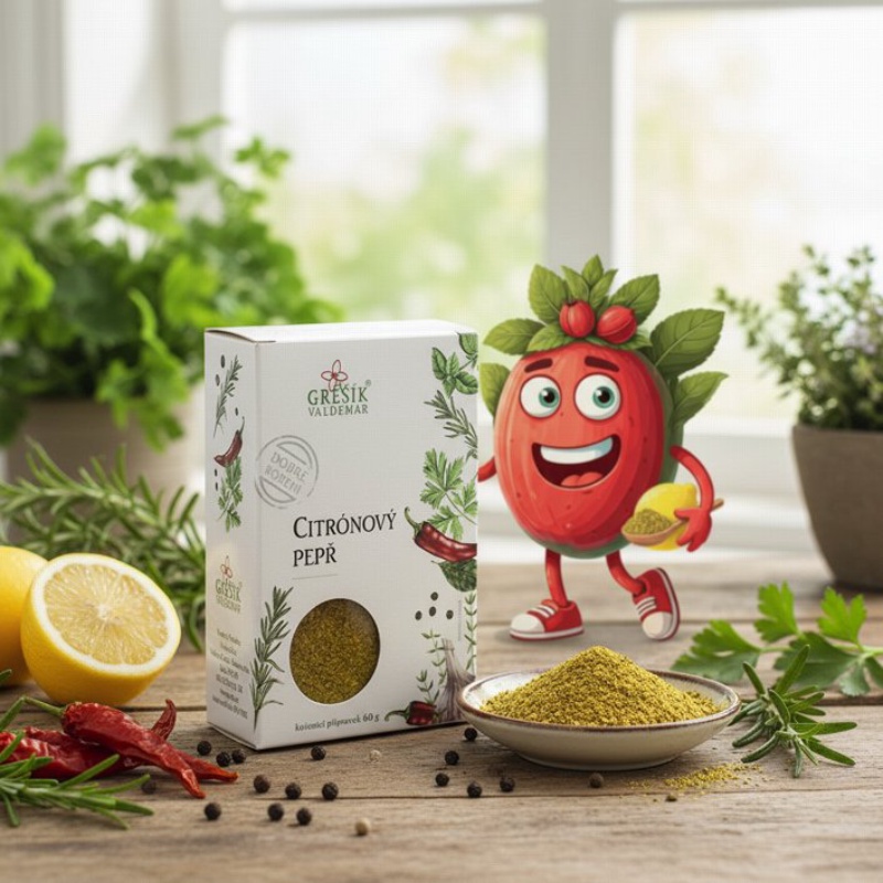 Pepř citrónový 60 g GREŠÍK Dobré koření