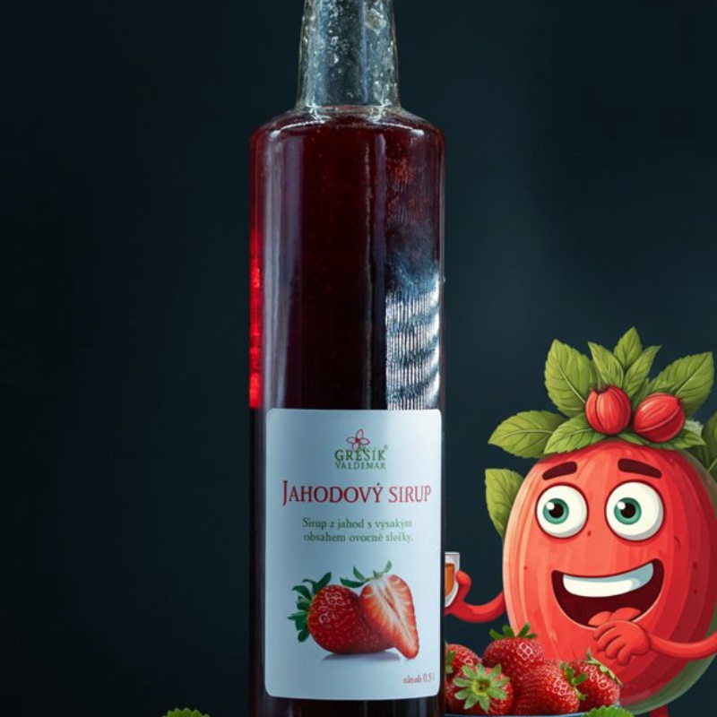 Sirup Jahodový 0,5 l GREŠÍK