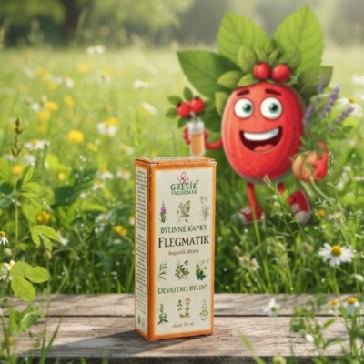 Flegmatik kapky 50 ml GREŠÍK-Z-35% líh, Devatero bylin kapky
