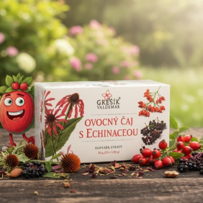 Ovocný čaj s echinaceou 20 n.s. přebal GREŠÍK