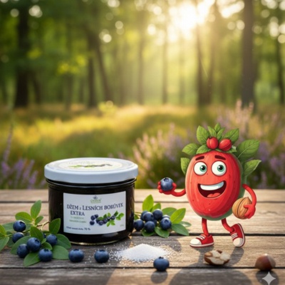 Džem z lesních borůvek extra Speciální 220 g GREŠÍK