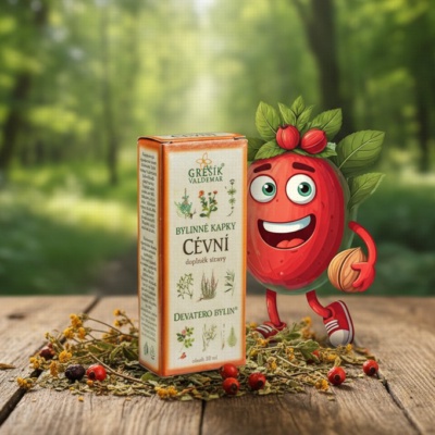 Cévní kapky 50 ml GREŠÍK-Z-40% líh, Devatero bylin kapky