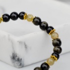 ZLATÝ OBSIDIÁN X ŽLUTÝ APATIT NÁRAMEK S DEKORACÍ (UNISEX) 6