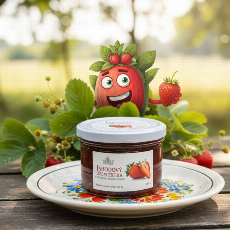 Džem jahodový extra Speciální 200 g GREŠÍK