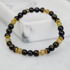 ZLATÝ OBSIDIÁN X ŽLUTÝ APATIT NÁRAMEK S DEKORACÍ (UNISEX) 6
