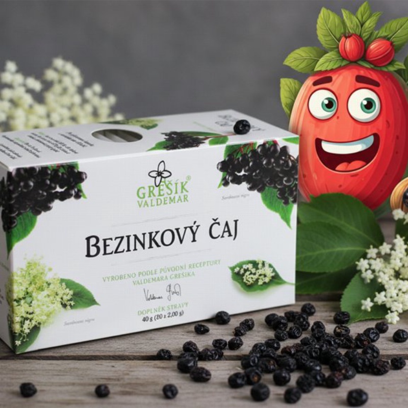 Bezinkový čaj 20 n.s. přebal GREŠÍK
