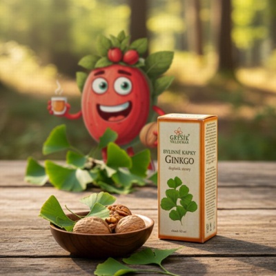 Ginkgo kapky 50 ml GREŠÍK-Z-40% líh, Bylinné kapky