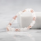 RŮŽOVÁ PERLA X RŮŽENÍN NÁRAMEK S DEKORACÍ (UNISEX) 28