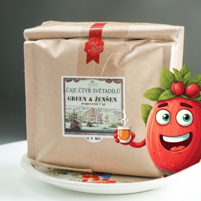 Green & Ženšen z.č. 0,5 kg GREŠÍK Čaje 4 světadílů