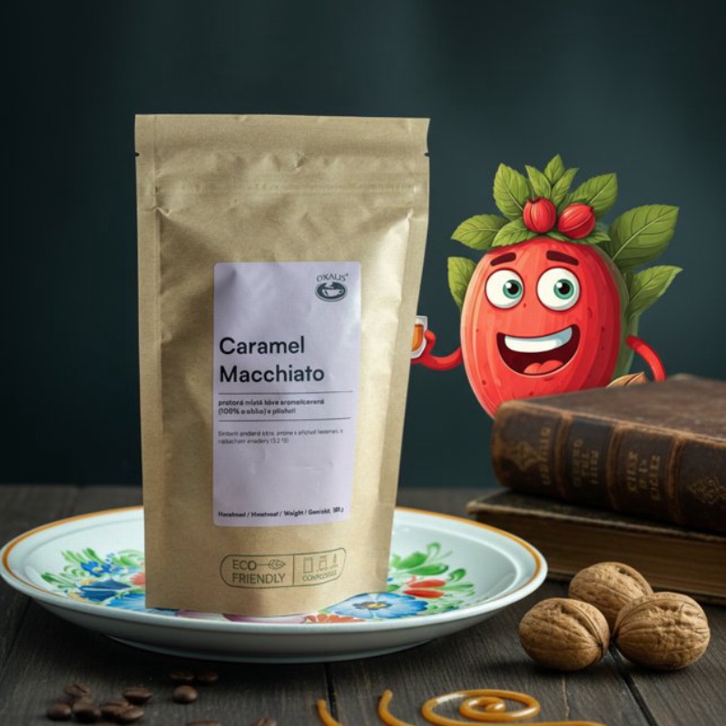 Caramel Macchiato 150 g - káva, aromatizovaná,mletá - Oxalis